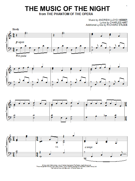 Produktbild zu: The Music Of The Night (from The Phantom Of The Opera)