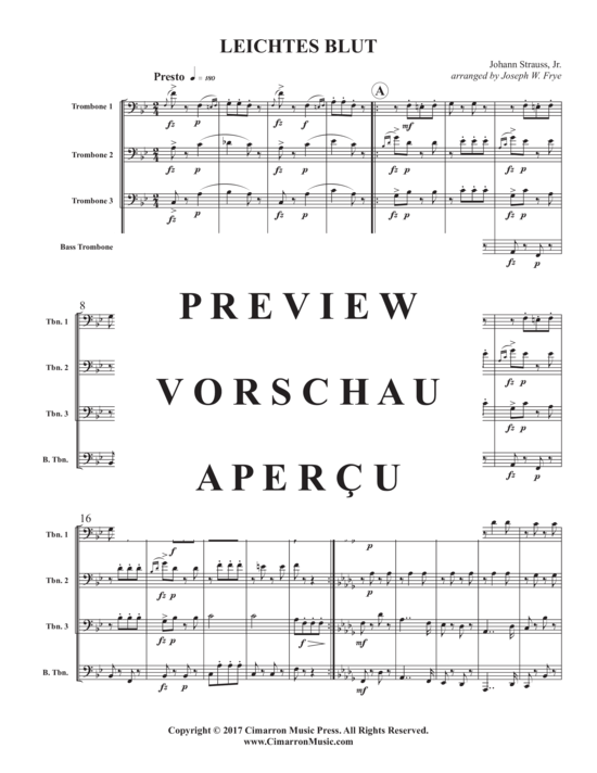 Product gallery: Page 3 of 14 Leichtes Blut , , (Trombone quartet)