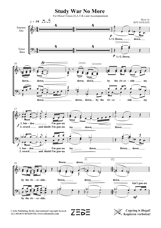 Produktgalerie: Seite 1 von 9 Study War No More, , Gemischter Chor und Klavier