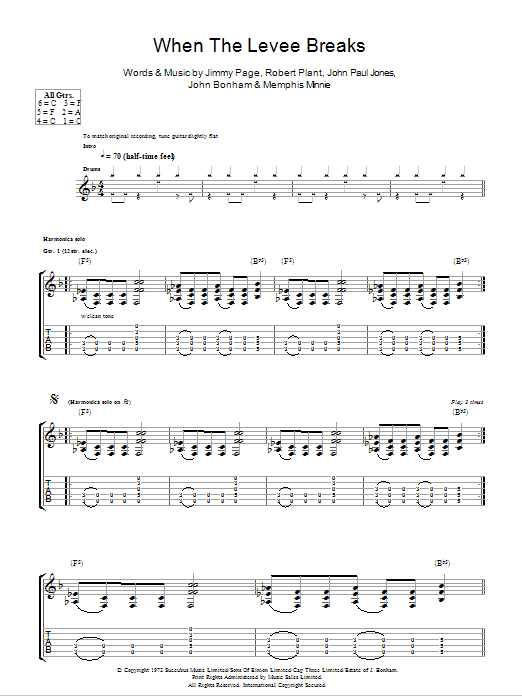Produktgalerie: Seite 1 von 1 When The Levee Breaks, Led Zeppelin, Gitarre
