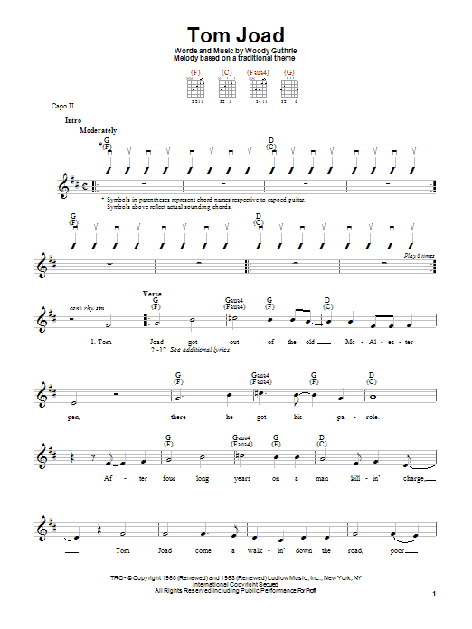 Product gallery: Page 1 of 1 Tom Joad, Woody Guthrie