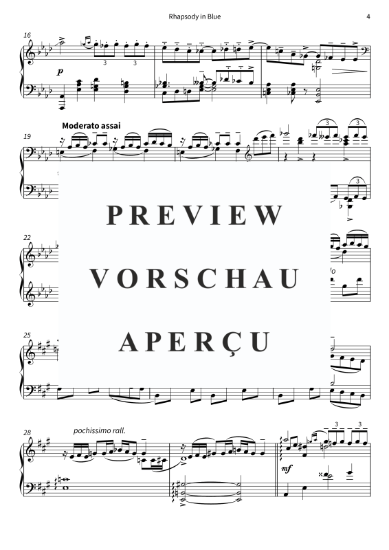 Produktgalerie: Seite 6 von 11 Rhapsody in Blue - Vereinfachte und gekürzte Fassung, , Klavier Solo