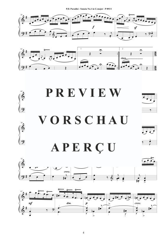 Produktgalerie: Seite 5 von 8 Sonate No.1 in G-Dur, , Klavier Solo