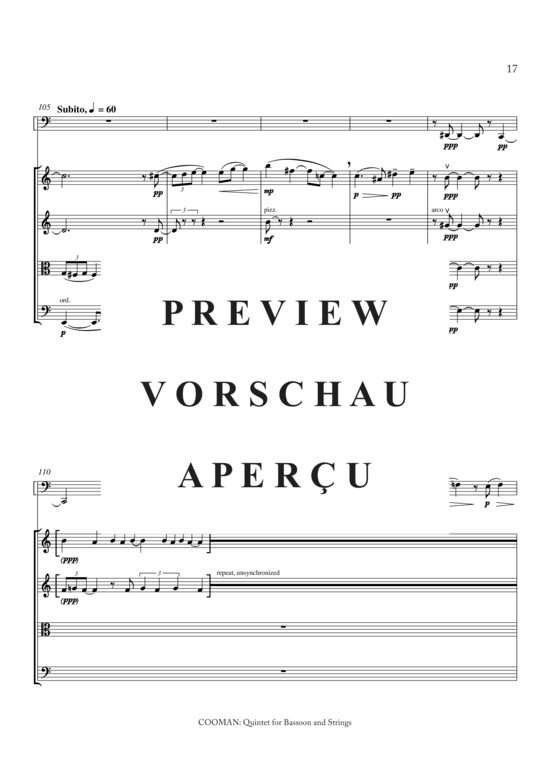 Product gallery: Page 18 of 21 Quintett für Fagott und Streicher, , 