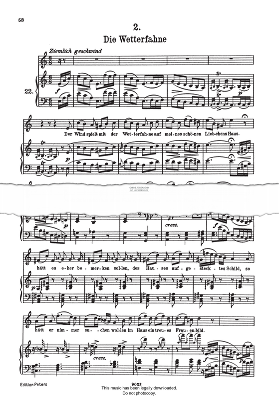 Product picture to: Die Wetterfahne (from 'Winterreise Op.89 D911')