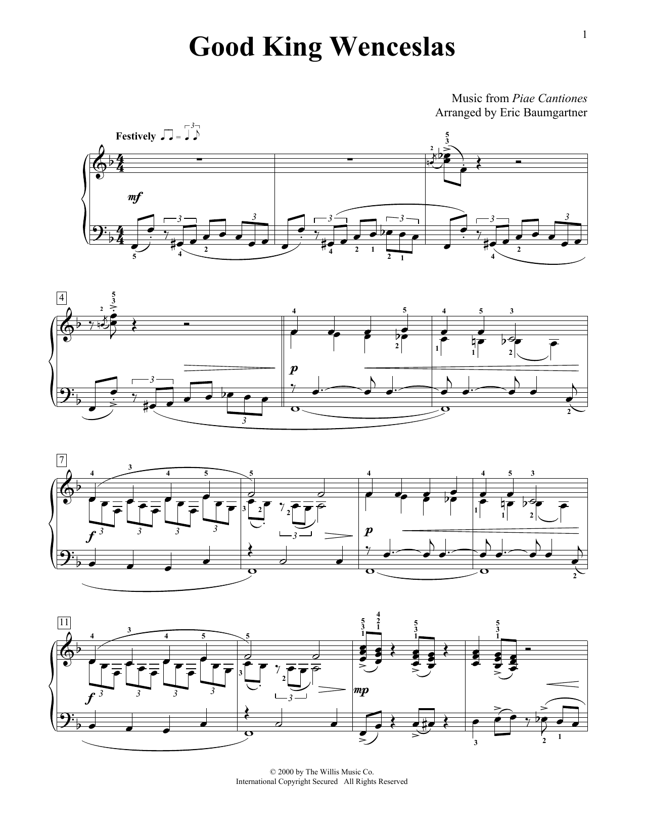 Produktbild zu:  Good King Wenceslas [Jazz version] (arr. Eric Baumgartner) - John M. Neale