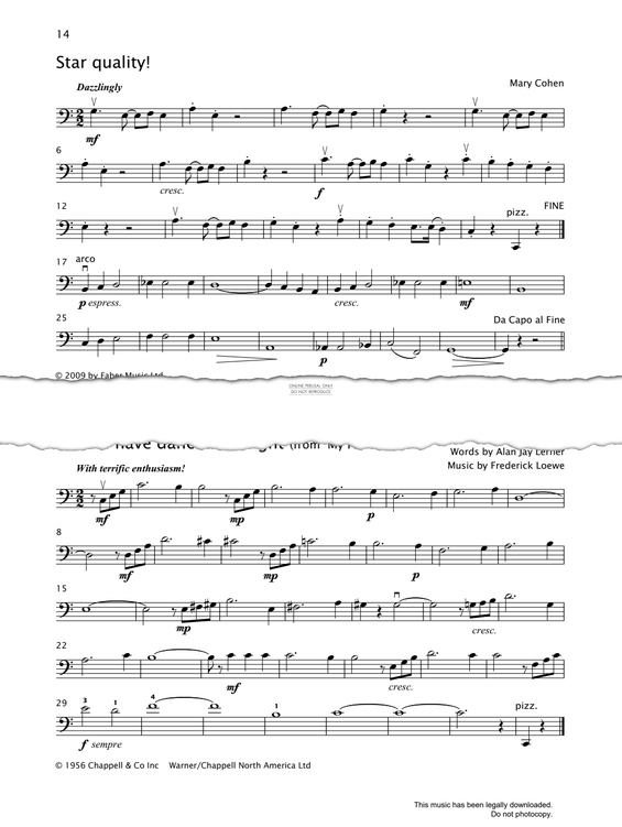 Produktgalerie: Seite 1 von 1 I Could Have Danced All Night (from 'My Fair Lady'), Frederick Loewe, Violoncello