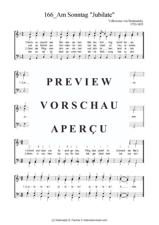 Produktbild zu: Am Sonntag "Jubilate" Volksweise von Bortniansky 1752-1825
