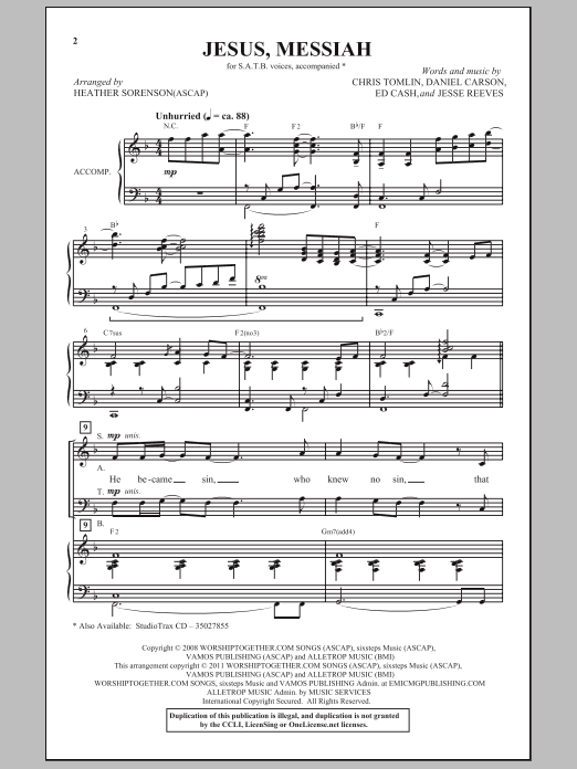 Produktgalerie: Seite 1 von 1 Jesus Messiah, Heather Sorenson, Chor