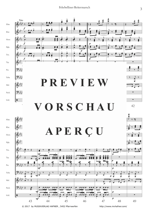 Product gallery: Page 8 of 11 Fehrbelliner Reitermarsch, , (large wind orchestra)