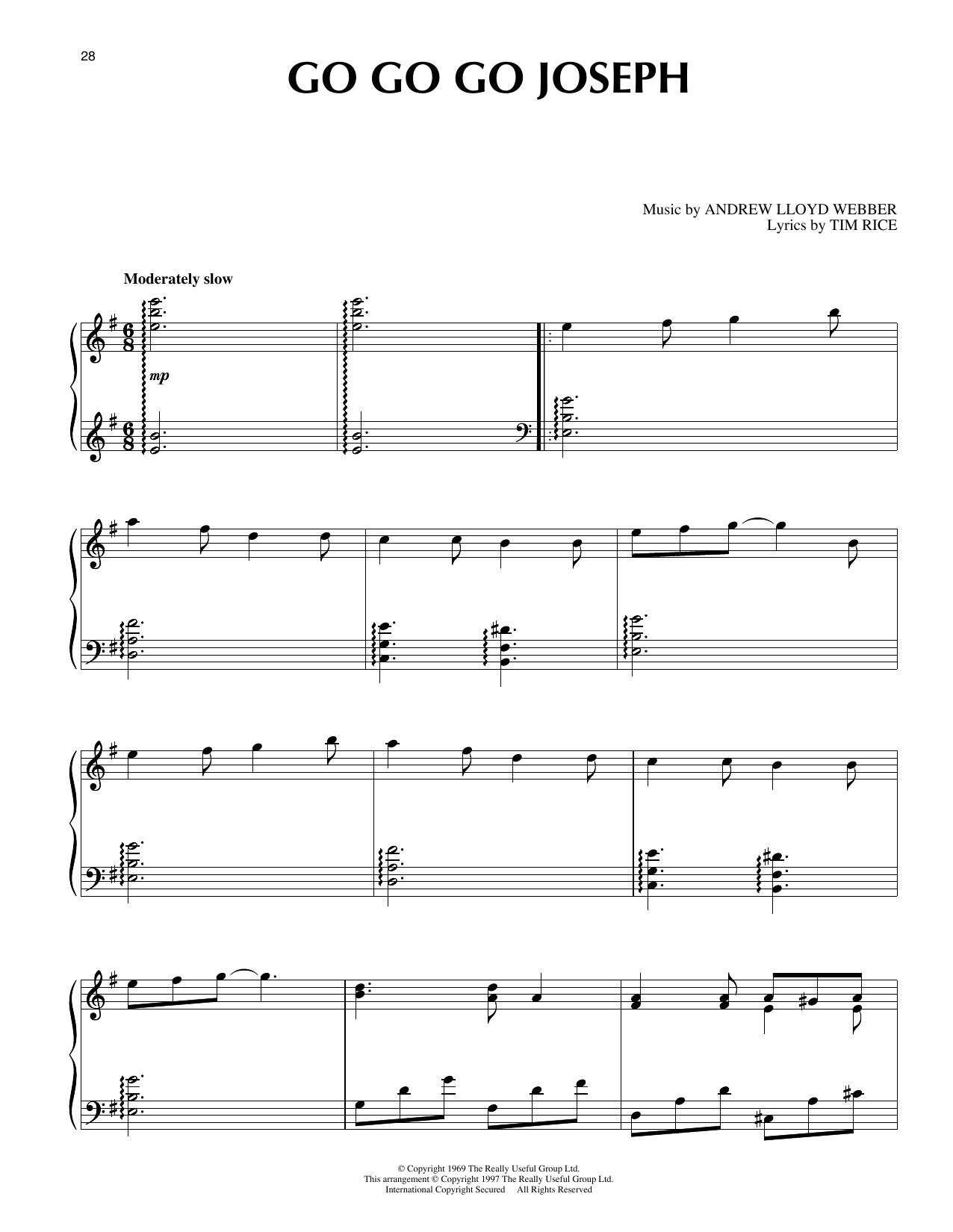 Produktbild zu: Go Go Go Joseph (from Joseph And The Amazing Technicolor Dreamcoat)
