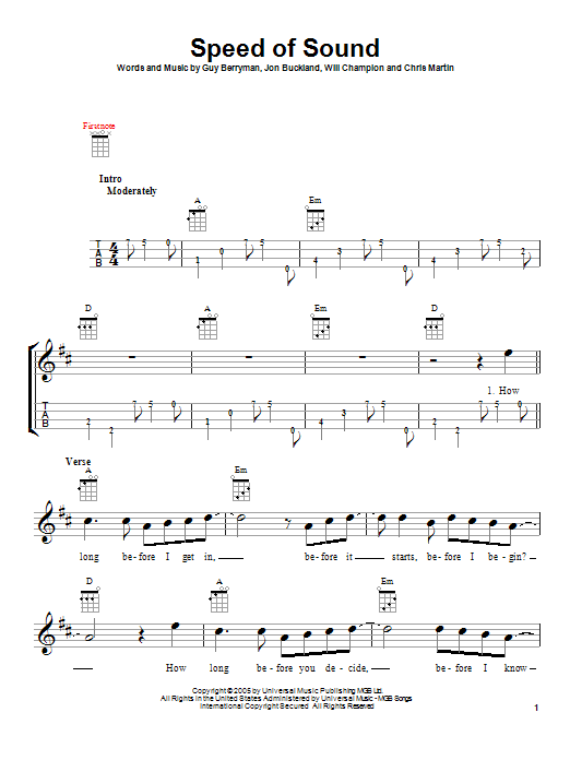 Product gallery: Page 1 of 1 Speed Of Sound, Coldplay