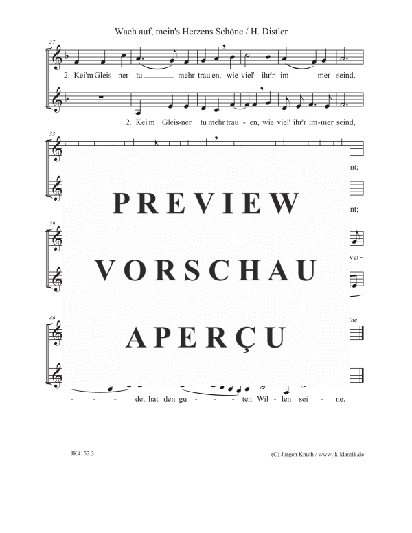 gallery: Wach auf, mein´s Herzens Schöne (Der Jahrkreis, Op.5, Nr.30), , Frauenchor SSA