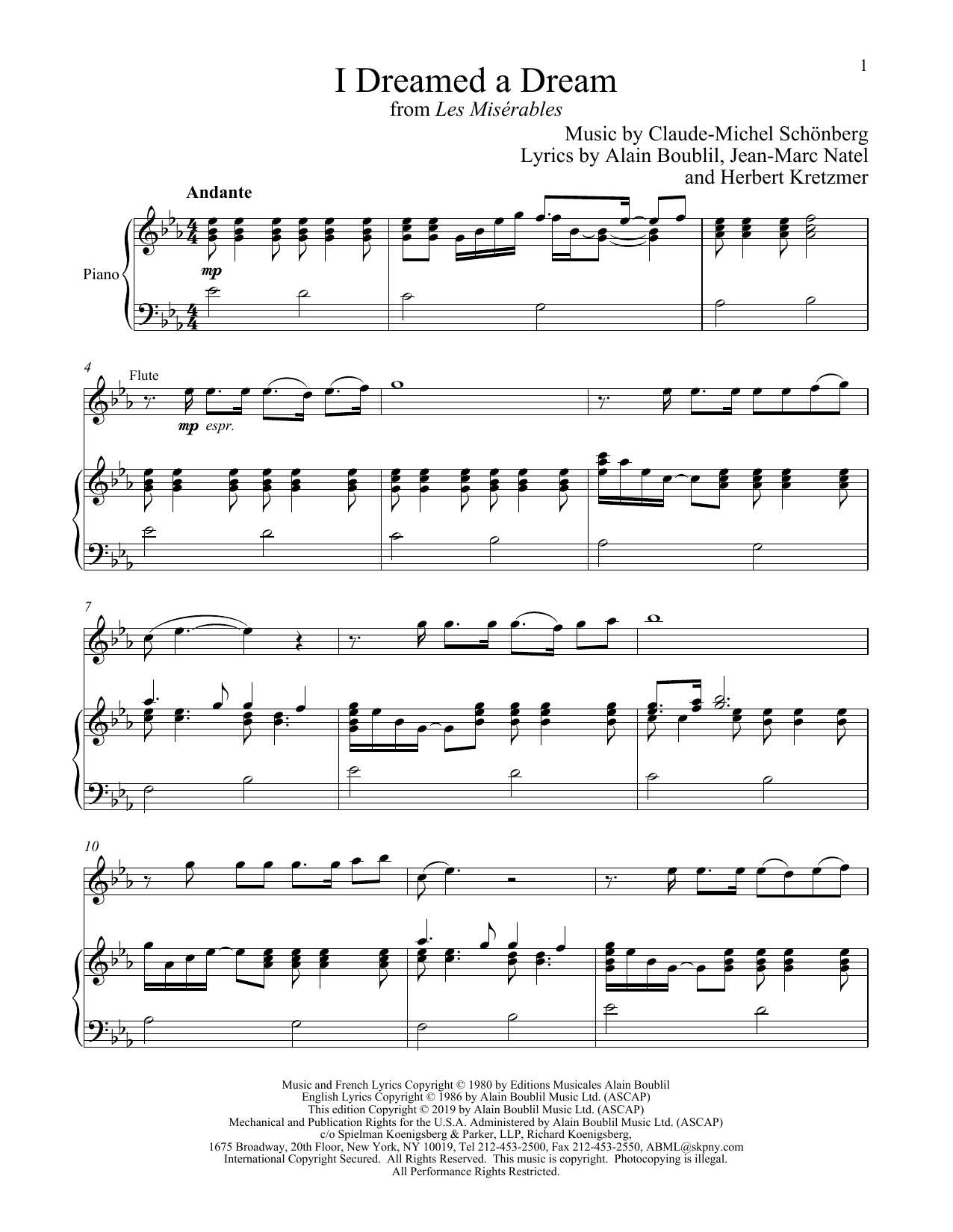 Produktbild zu: I Dreamed A Dream (from Les Miserables)