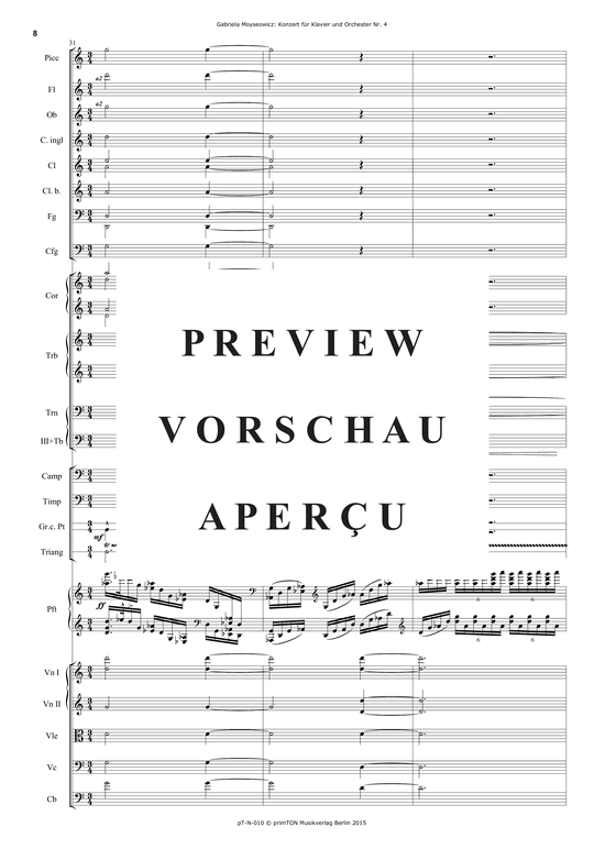 Product gallery: Page 13 of 21 Konzert für Klavier und Orchester Nr. 4 (2002) , ,  (orchestra + piano solo)