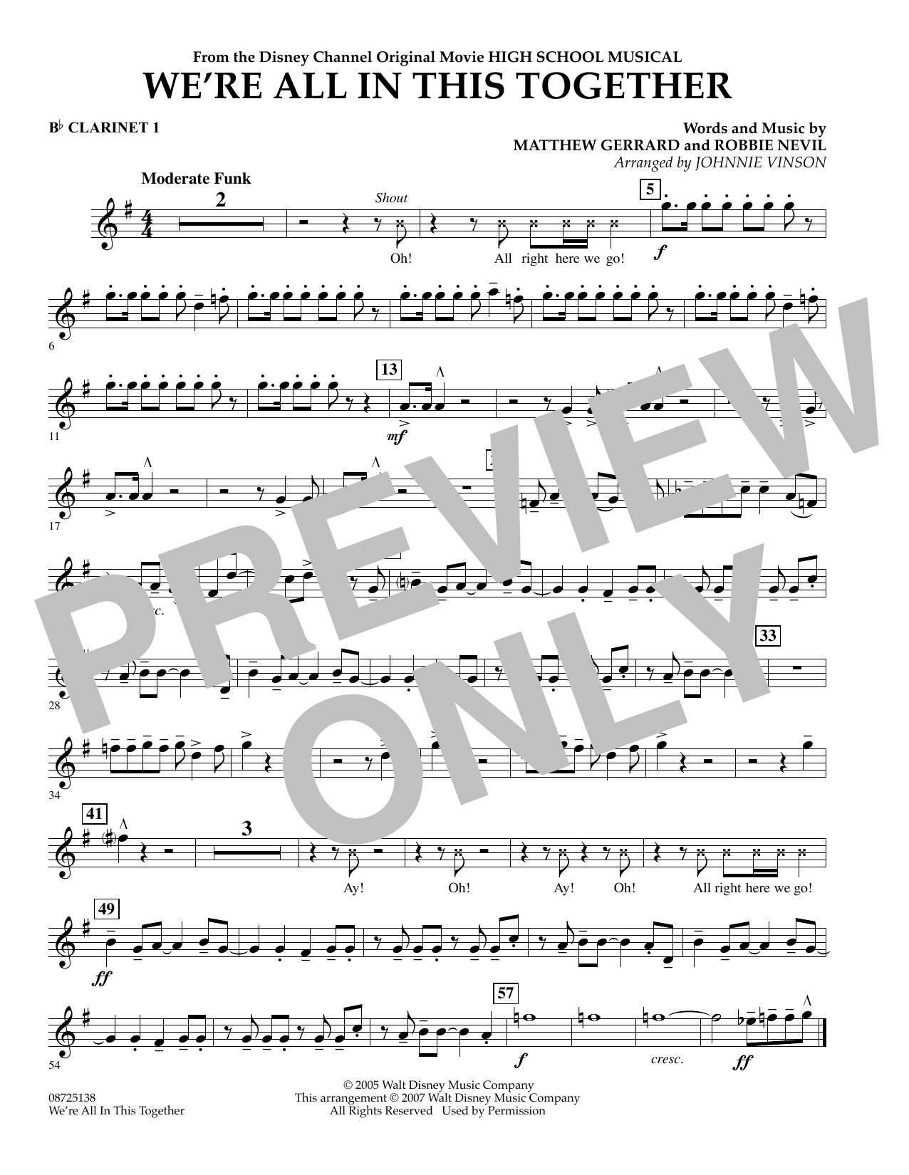 Produktbild zu: We're All In This Together (from High School Musical) - Bb Clarinet 1