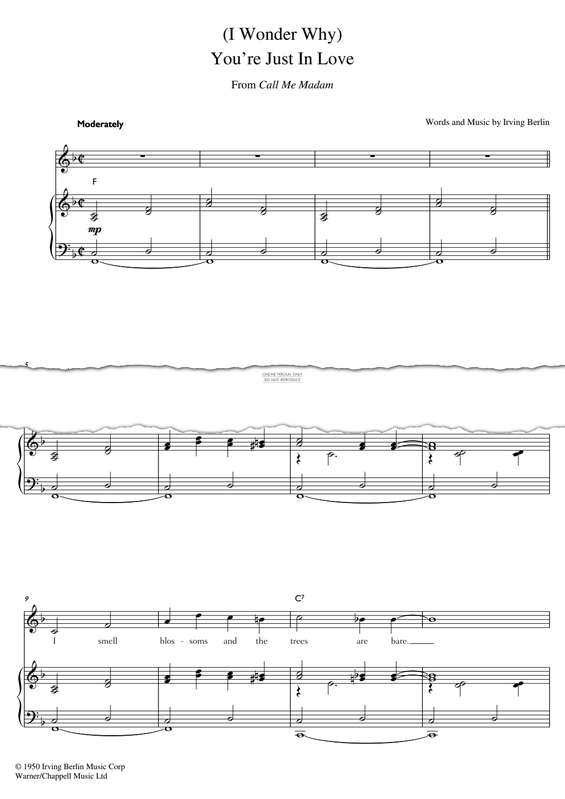 Produktgalerie: Seite 1 von 1 (I Wonder Why) You're Just In Love, Irving Berlin, Gesang, Klavier