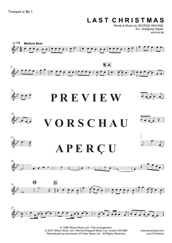 Produktgalerie: Seite 6 von 17 Last Christmas , Michael, George, (Blechbläser Quintett/Ensemble)