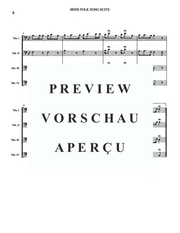 Produktgalerie: Seite 8 von 11 Irish Folk Song Suite, , Posaunen Quartett