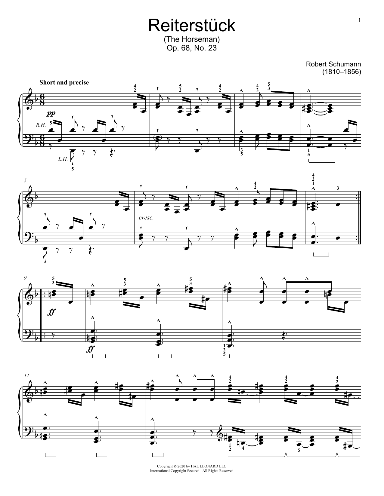 Product picture to: The Horseman, Op. 68, No. 23