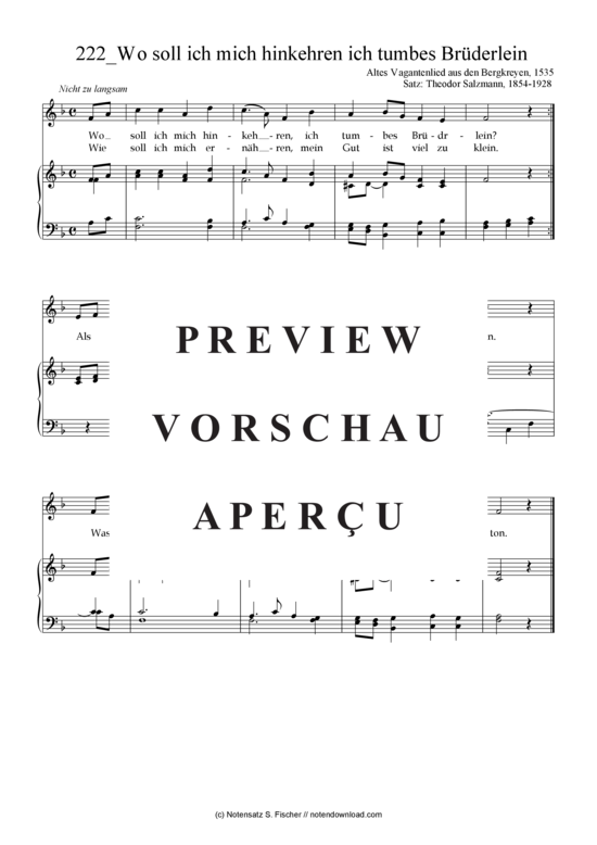 Product gallery: Page 2 of 3 Wo soll ich mich hinkehren ich tumbes Brüderlein , , Piano and Voice