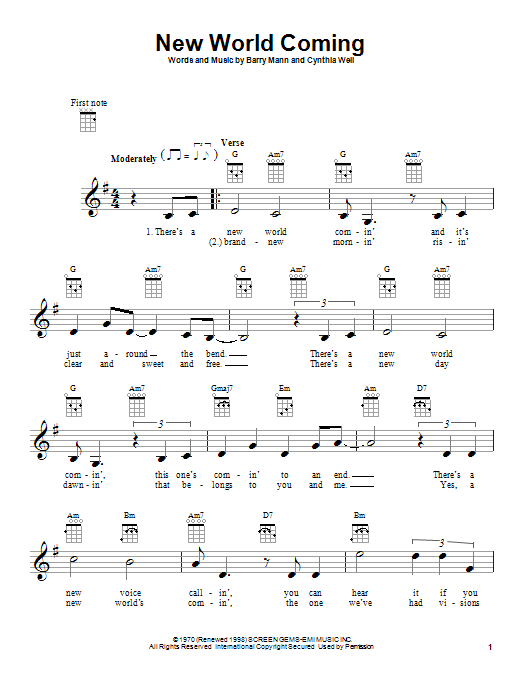 Product gallery: Page 1 of 1 New World Coming, Mama Cass Elliot