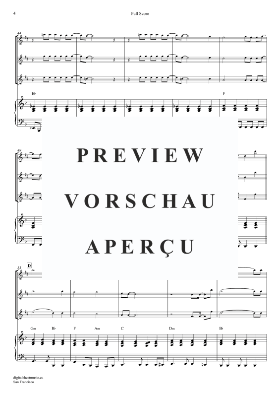 Produktgalerie: Seite 5 von 11 San Francisco, McKenzie, Scott, (Saxophon Trio AAA(T) + Klavier)