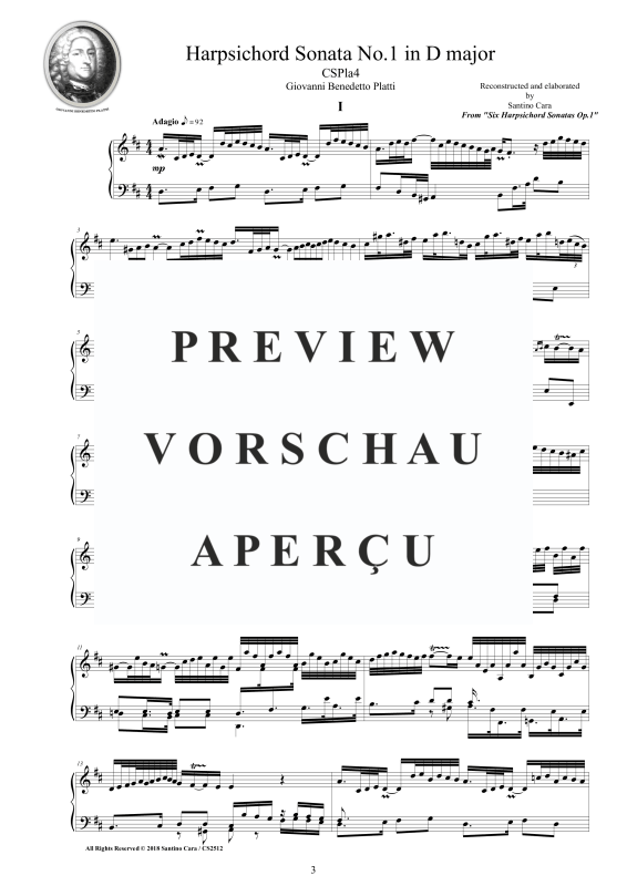 Produktgalerie: Seite 4 von 11 6 Cembalo Sonaten - Teil 1 Op.1, , Cembalo/Klavier Solo