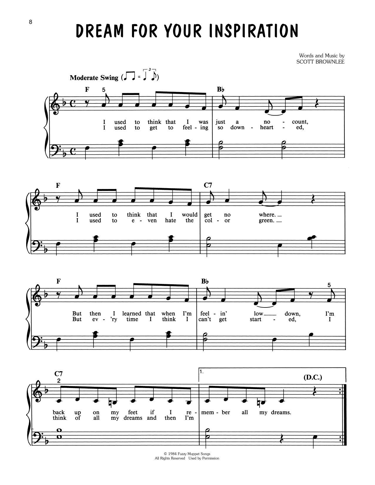 Produktbild zu: Dream For Your Inspiration (from Muppet Babies)
