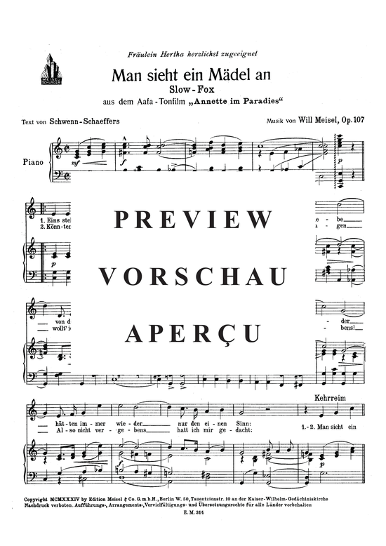 Produktgalerie: Seite 3 von 3 Man sieht ein Mädel an, , Klavier und Gesang