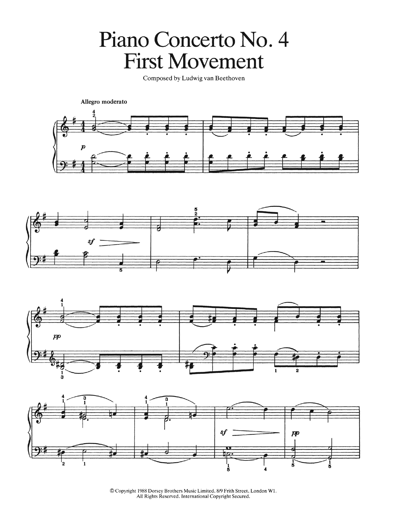 Product picture to: Piano Concerto No.4 In G Major, First Movement