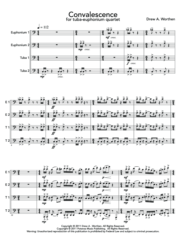 Product gallery: Page 1 of 11 Convalescence, , (Tuba Quartett EETT)