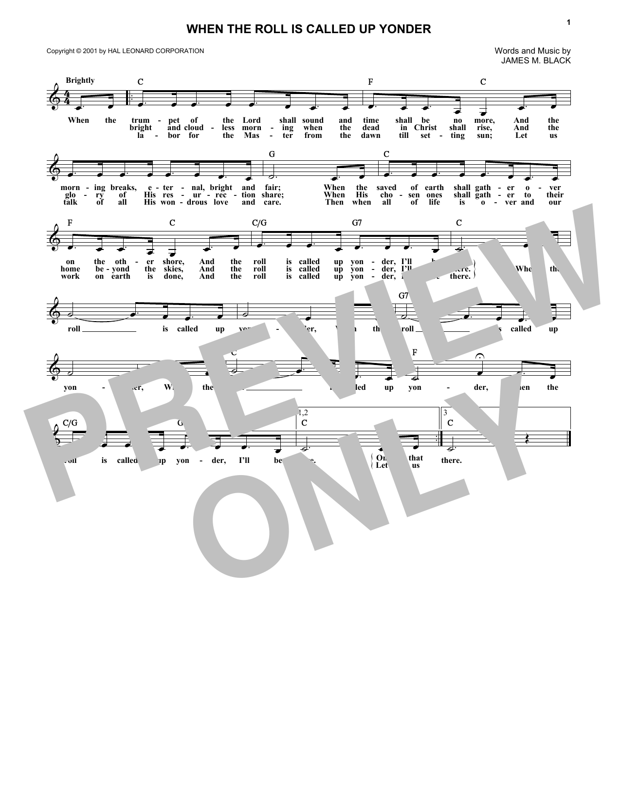 Produktbild zu: When The Roll Is Called Up Yonder