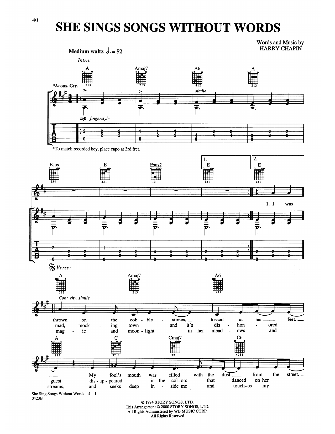 Produktbild zu: She Sings Songs Without Words
