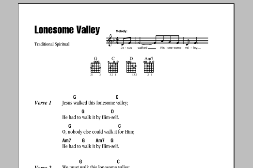 Produktgalerie: Seite 1 von 1 Lonesome Valley, Traditional Spiritual, Gitarre