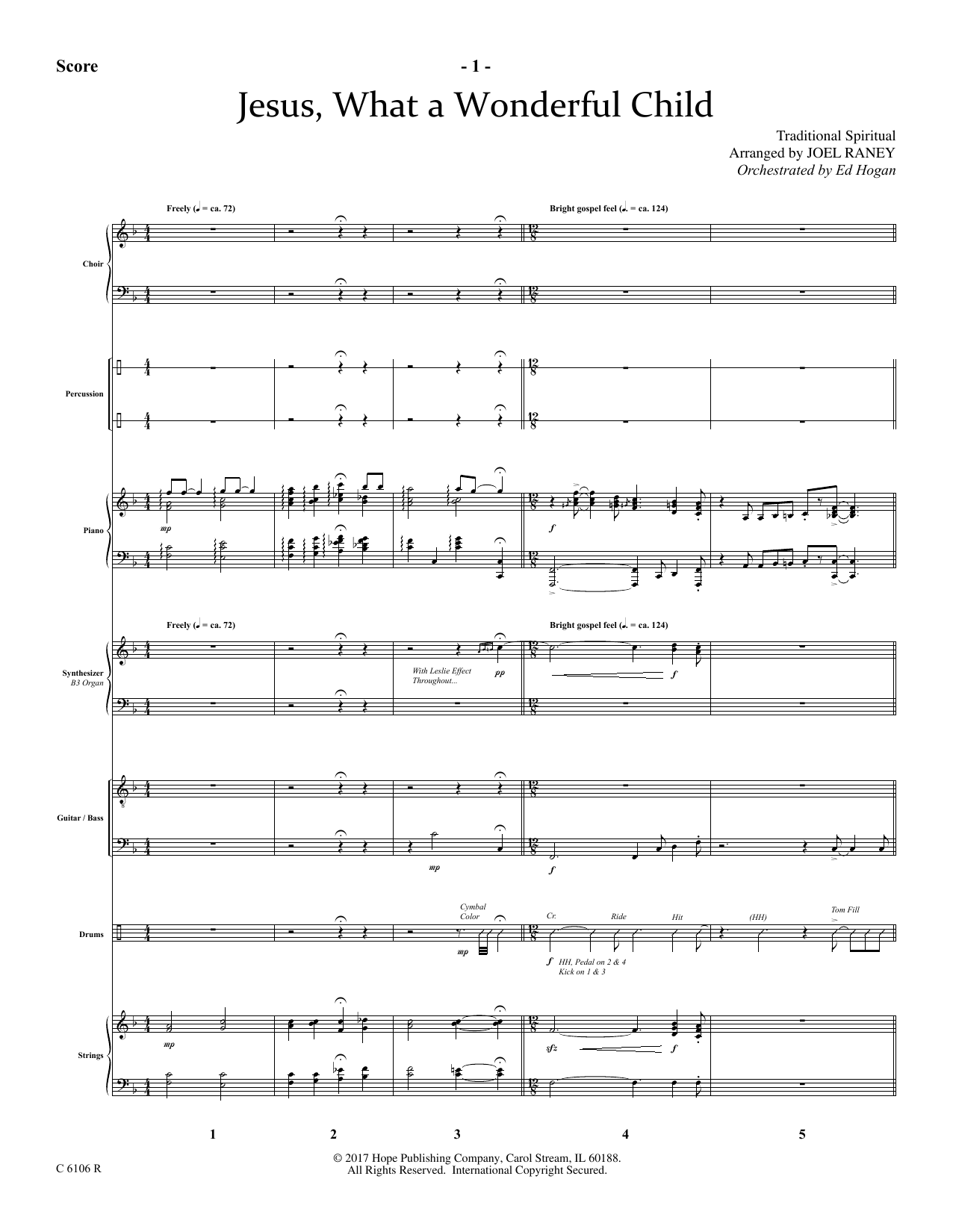 Product picture to: Jesus, What a Wonderful Child - Full Score