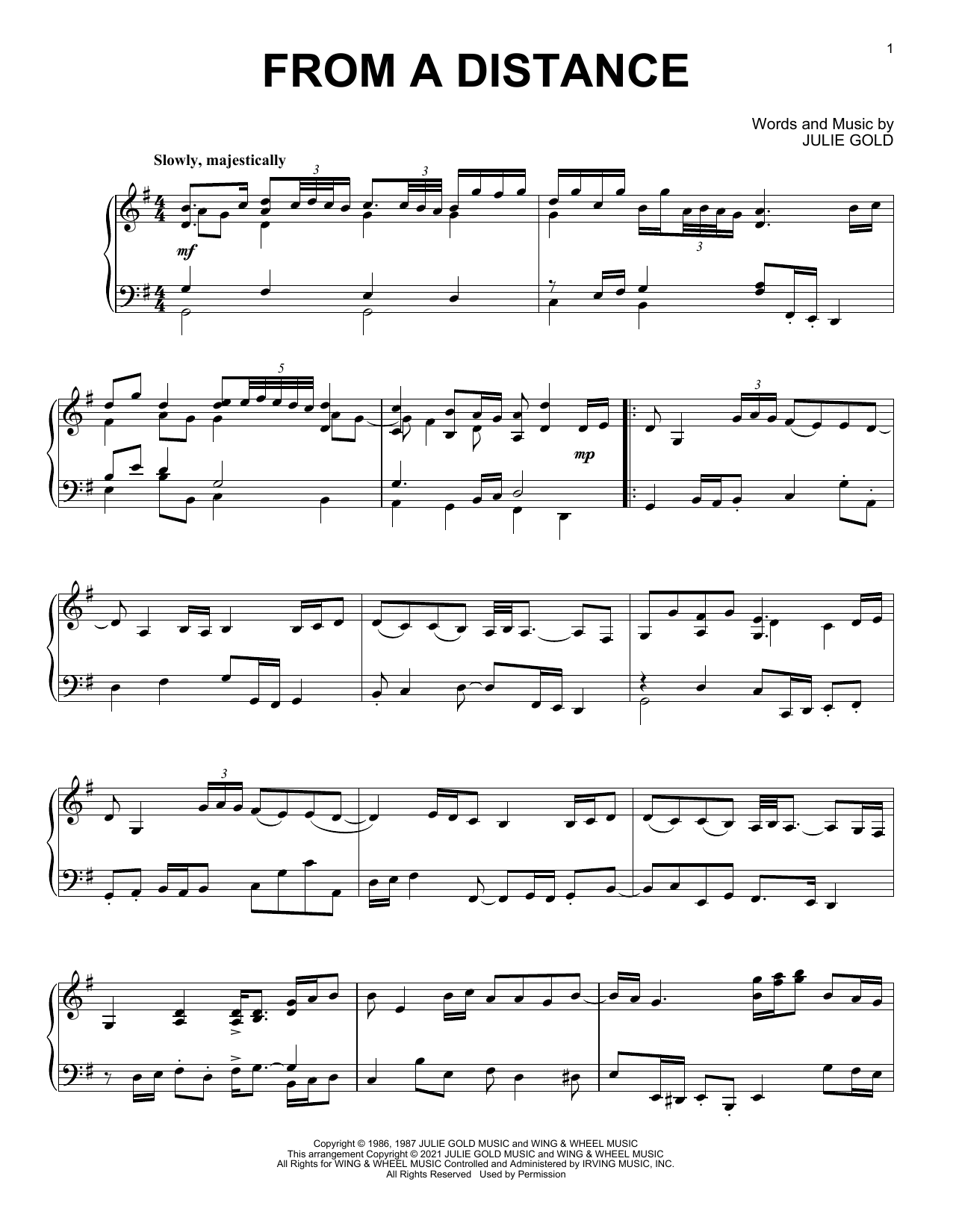 Produktbild zu: From A Distance [Classical version]