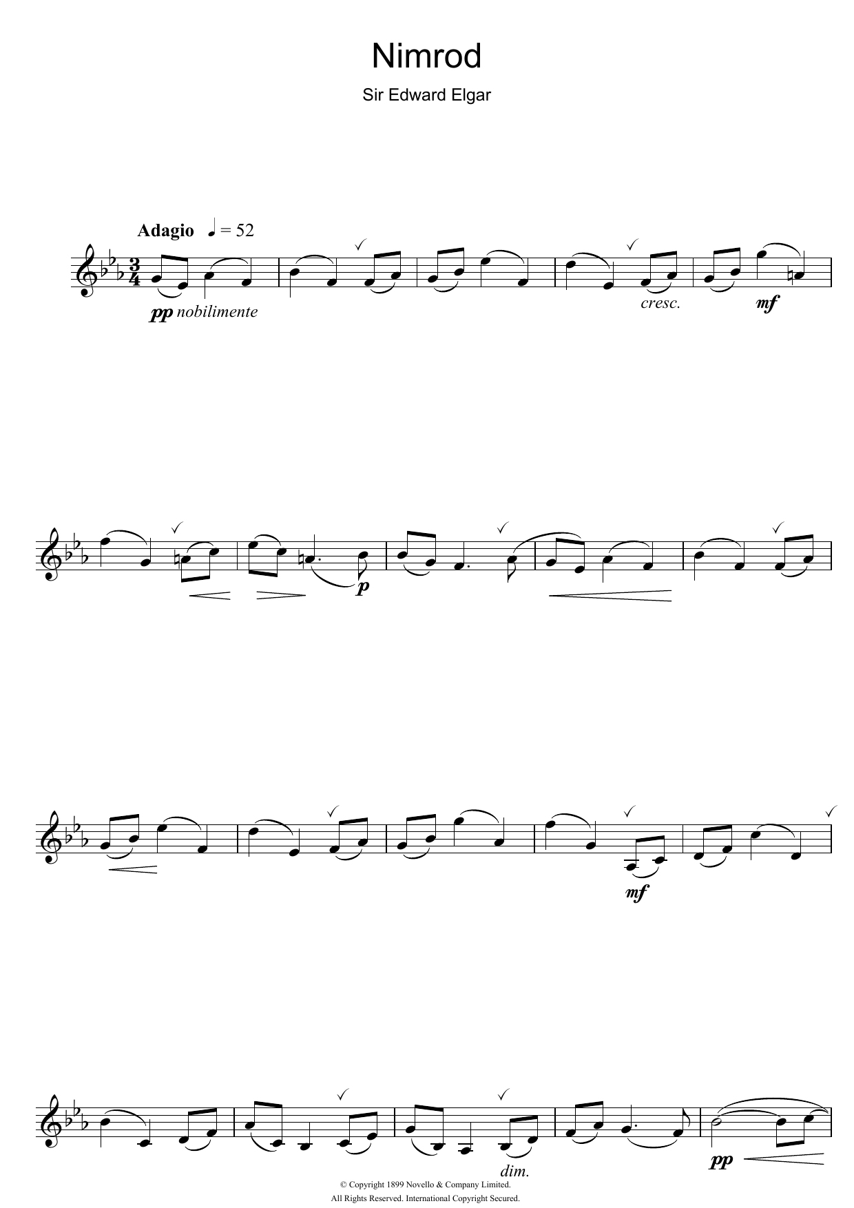 Product gallery: Page 1 of 1 Nimrod (from Enigma Variations Op.36), Edward Elgar