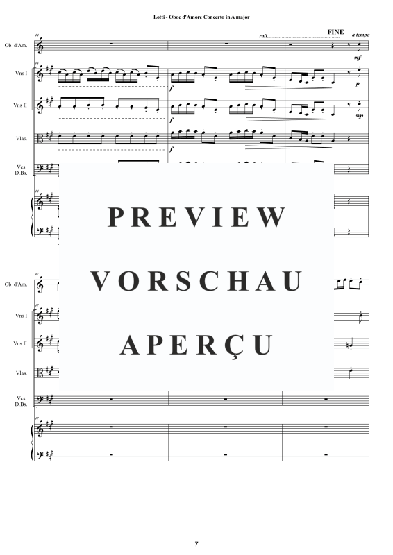 Produktgalerie: Seite 8 von 11 Concerto in A major, , Oboe d'Amore und Kammerorchester