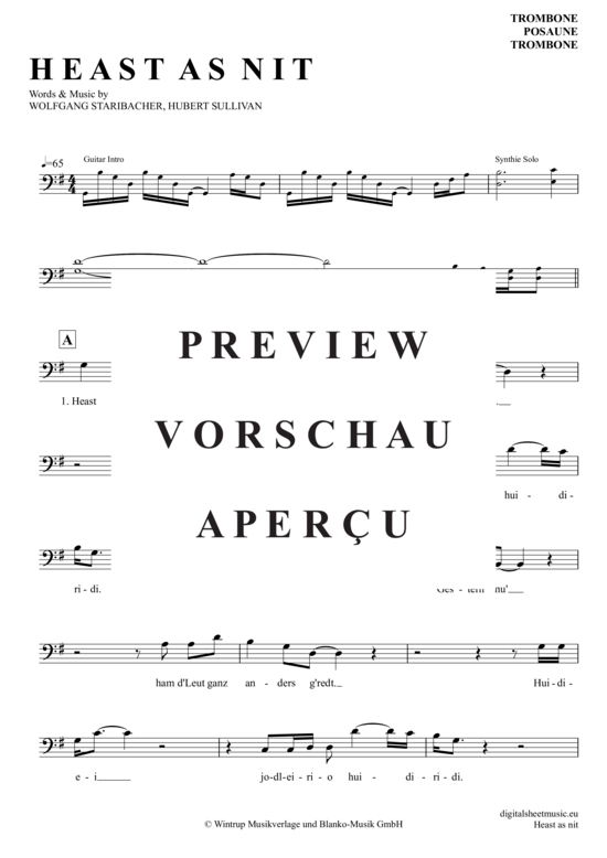 Product gallery: Page 2 of 4 Heast As Nit , Goisern von, Hubert, (Posaune / Bariton)