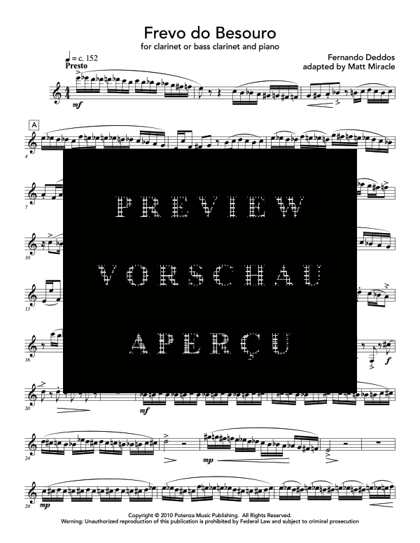 Product gallery: Page 9 of 11 Frevo do Besouro, , (clarinet in Bb and piano)