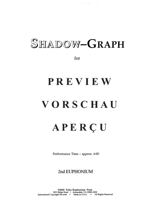 Product gallery: Page 16 of 21 Shadow-Graph , , (Euphonium Quartet)