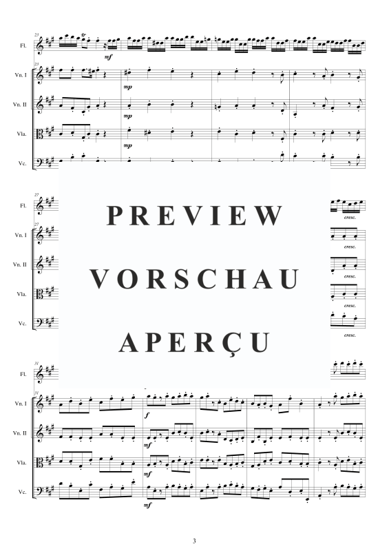Produktgalerie: Seite 4 von 11 Concerto No.10 to 5 in A-Dur Op.5, , Querflöte Solo und Streicher Ensemble
