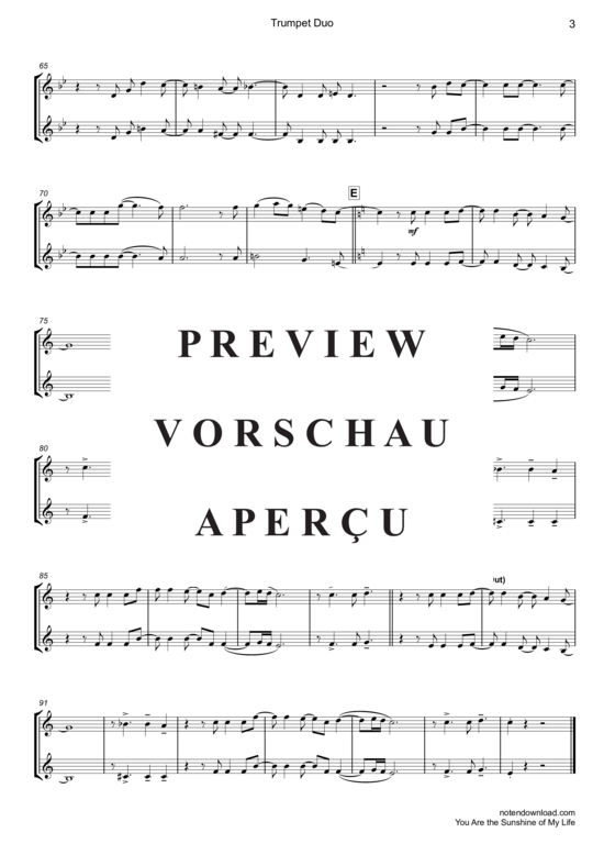 Produktgalerie: Seite 4 von 8 You Are the Sunshine of My Life , Wonder, Stevie, (Trompeten Duett)