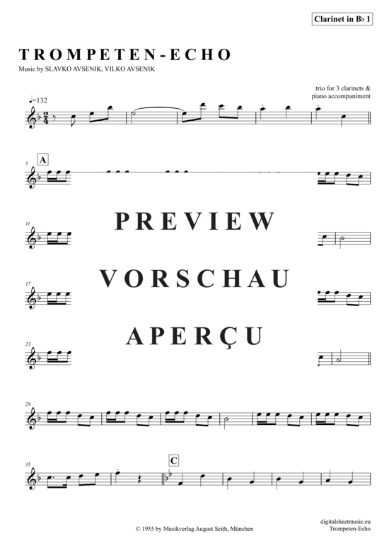 gallery: Trompeten Echo , Avsenik , Slavko, (Klarinetten Trio + Klavier)