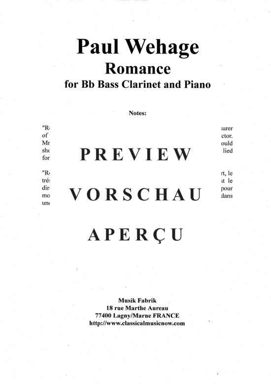 Product gallery: Page 2 of 14 Romance , , (bass clarinet + piano)