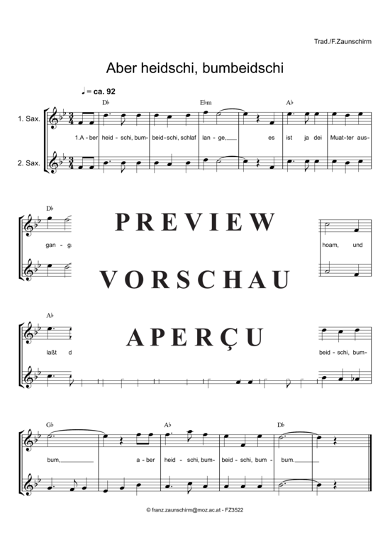 Aber heidschi bum beidschi 