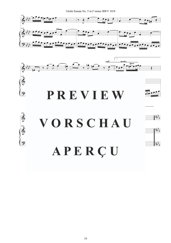 Produktgalerie: Seite 11 von 11 Violin Sonate Nr. 5 F-Moll BWV 1018, , Violine und Cembalo/Klavier