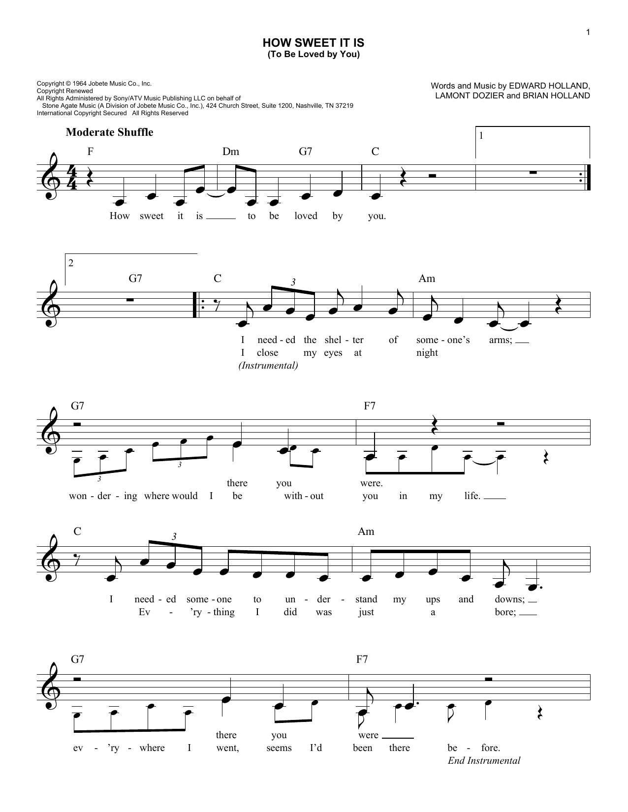 Produktbild zu: How Sweet It Is (To Be Loved By You)