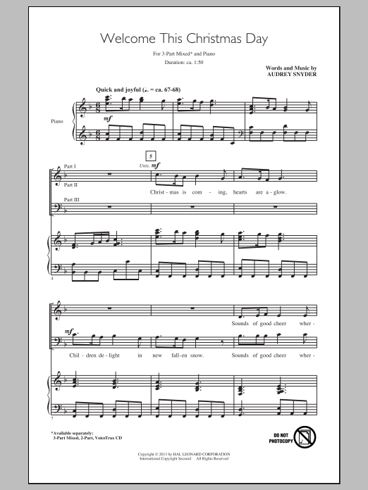 Produktbild zu: Welcome This Christmas Day